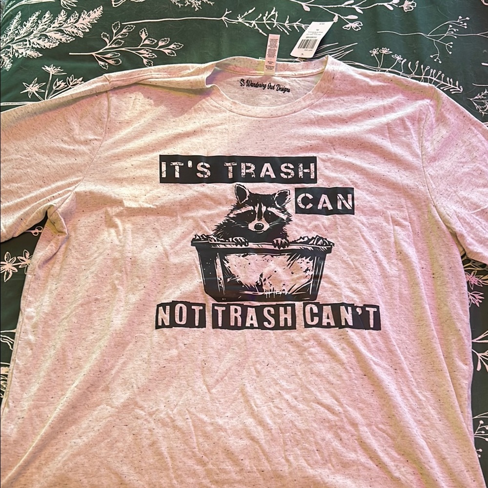 Raccoon & trash can funny t shirt